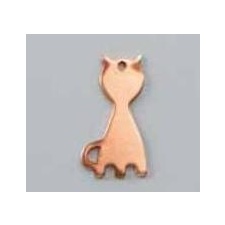 Copper Silhouette Cat 25 x 13mm