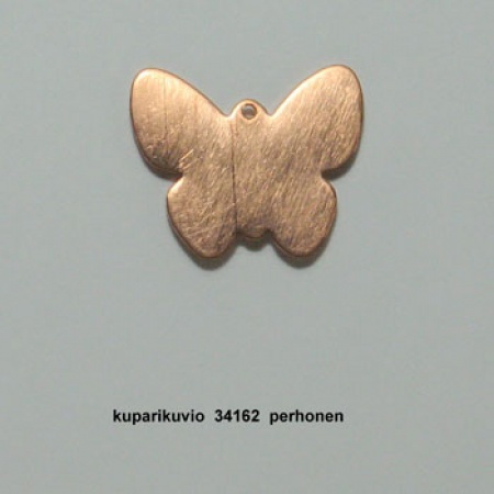 Copper Silhouette Butterfly 26 x 30mm