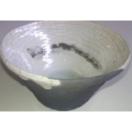 Raku Glaze Cracking White